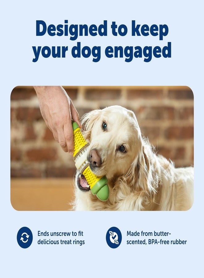 بيت سيف لعبة PetSafe Busy Buddy Cravin' Corn - لعبة تغذية بطيئة قابلة للتعديل مع حلقات مكافآت قابلة لإعادة التعبئة - تنظف الأسنان واللثة، وتعالج الملل، وتبطئ عادات الأكل - صغيرة/متوسطة - للكلاب التي يتراوح وزنها بين 25 و50 رطلاً - Image 3